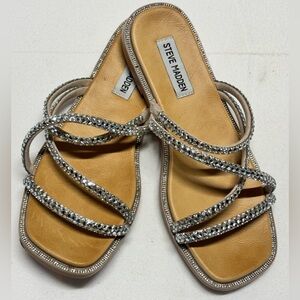 Steve Madden Rhinestone Strappy Sandals Size 6